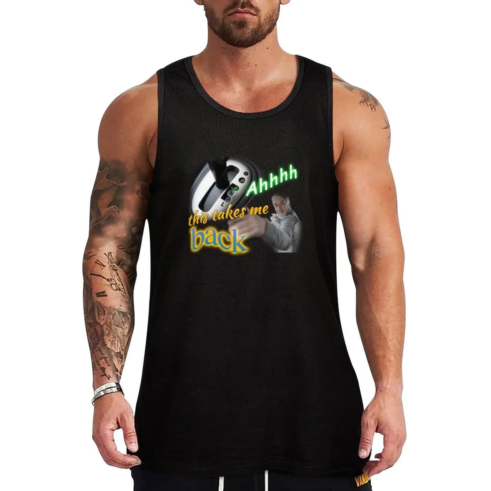 Ahhhh This Takes Me Back Meme Tank Top Maglietta sportiva da allenamento, leggera e traspirante