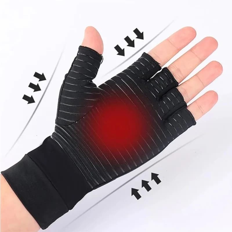 Sports gloves half fingers Gloves to relieve pain from copper compression arthritis Anti-slip and breathable gloves for gym wrist support