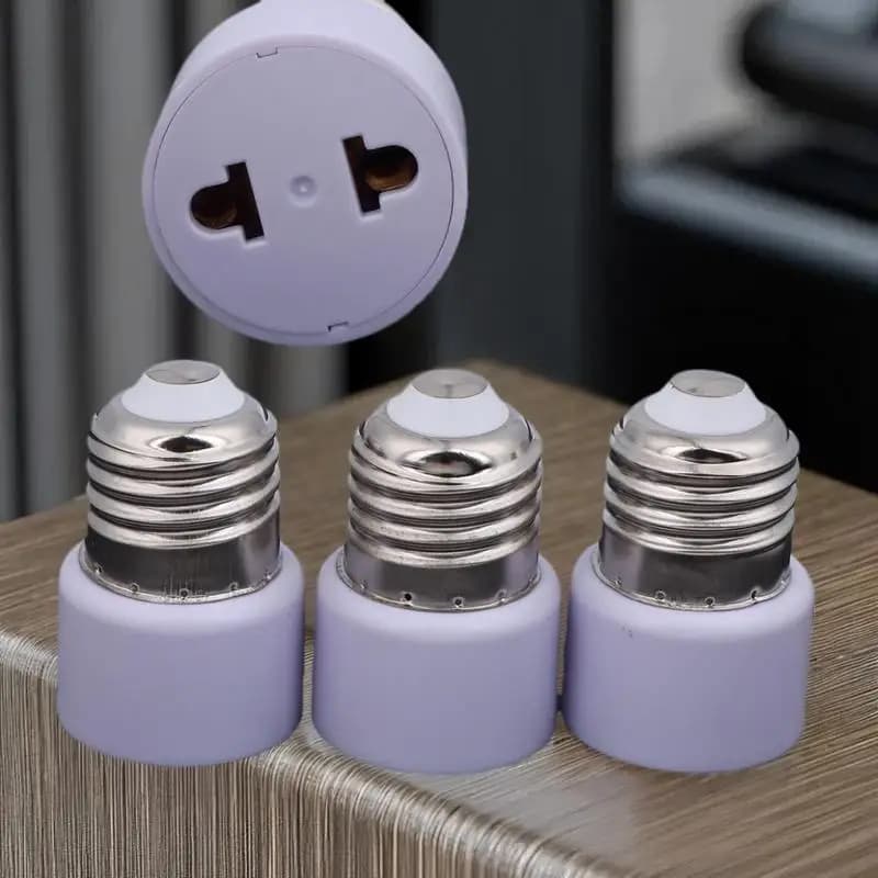 1PC Lamp Socket US/EU Without Light Practical White E27 Plug Bulb Holder Light Fixture Bulb Base Adapter DIY Accessories.