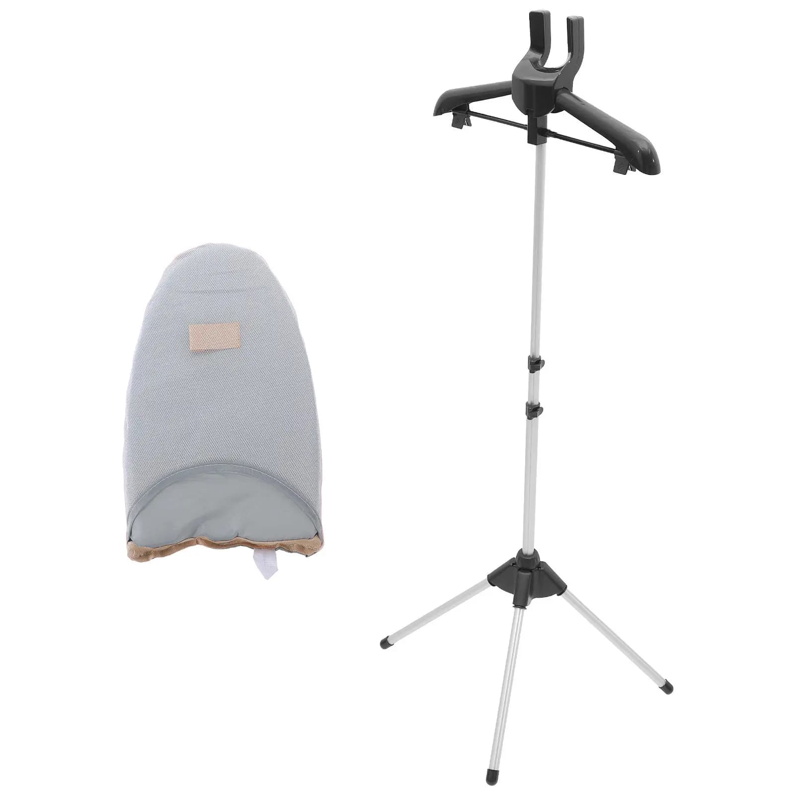 1Set Garment Steamer Hanger Foldable Adjustable Clothes Drying Rack Steam Ironing Bracket Lightweight with Ironing Glove