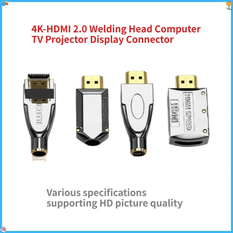 1 pcs 4K-HDMI 2.0 welding head computer TV projector cable connector plug for high definition display