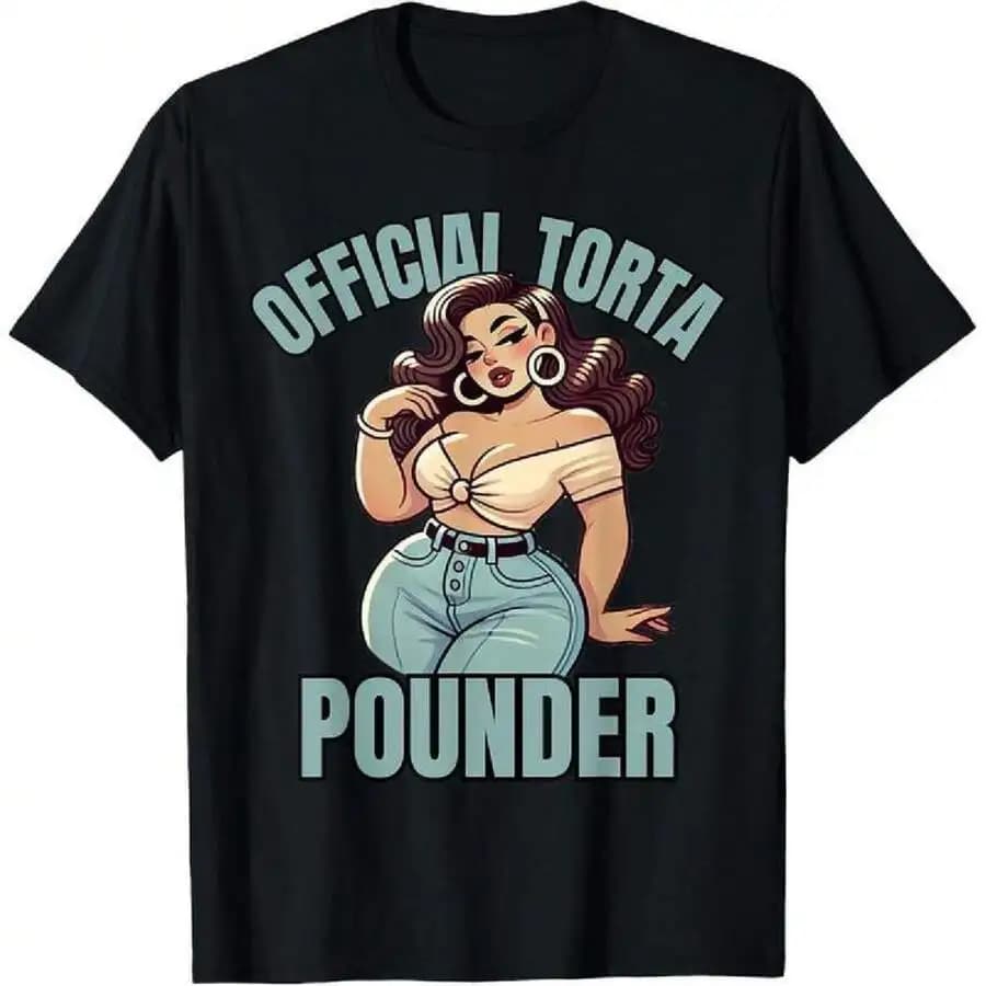 T-shirt 100% cotone Mexican Latino Car Show Torta Pounder Latina Pinup, t-shirt casual a maniche corte
