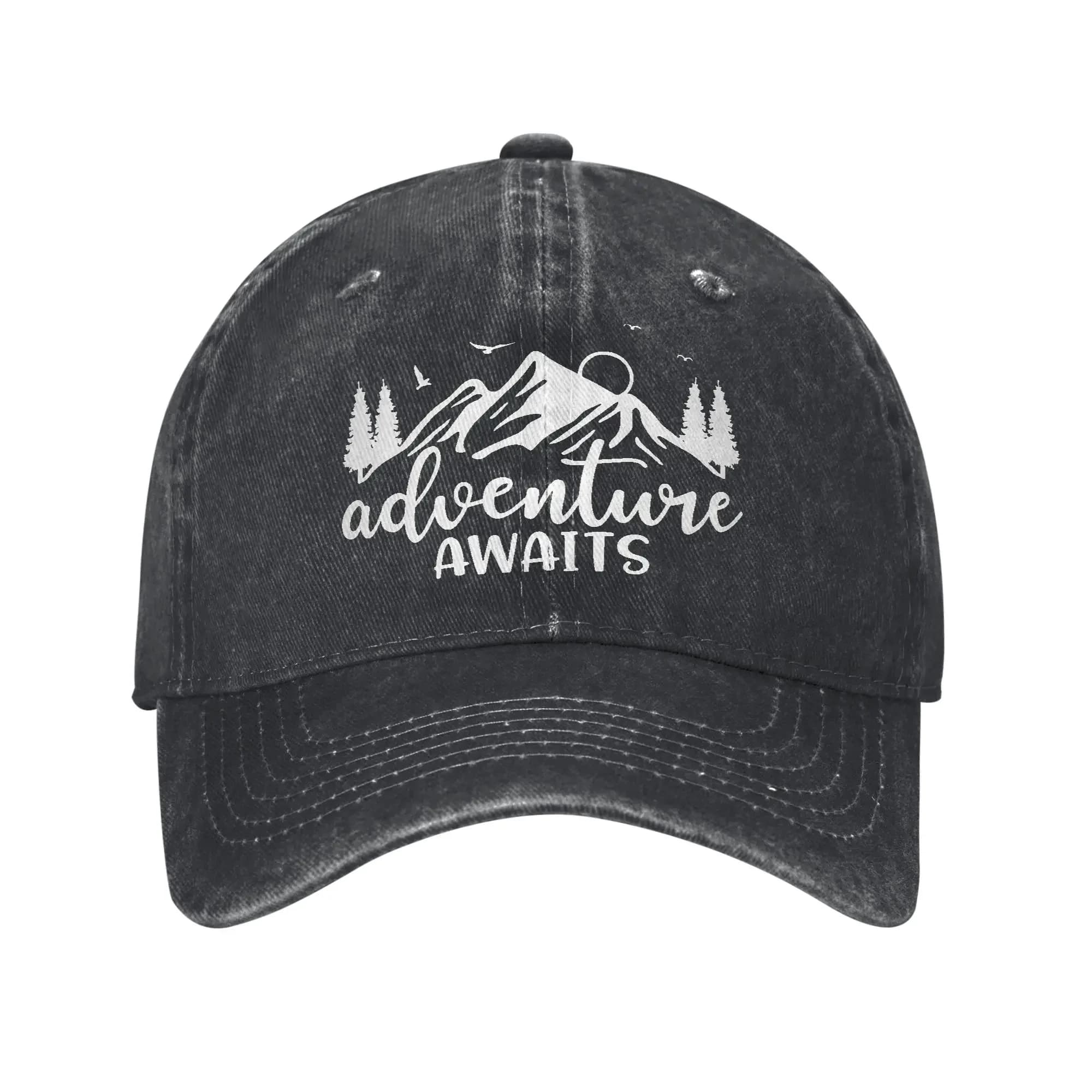 Adventure Awaits California Printed Cap For Men Women Cotton Trucker Hat Causal Wear Baseball Cap Adjustable