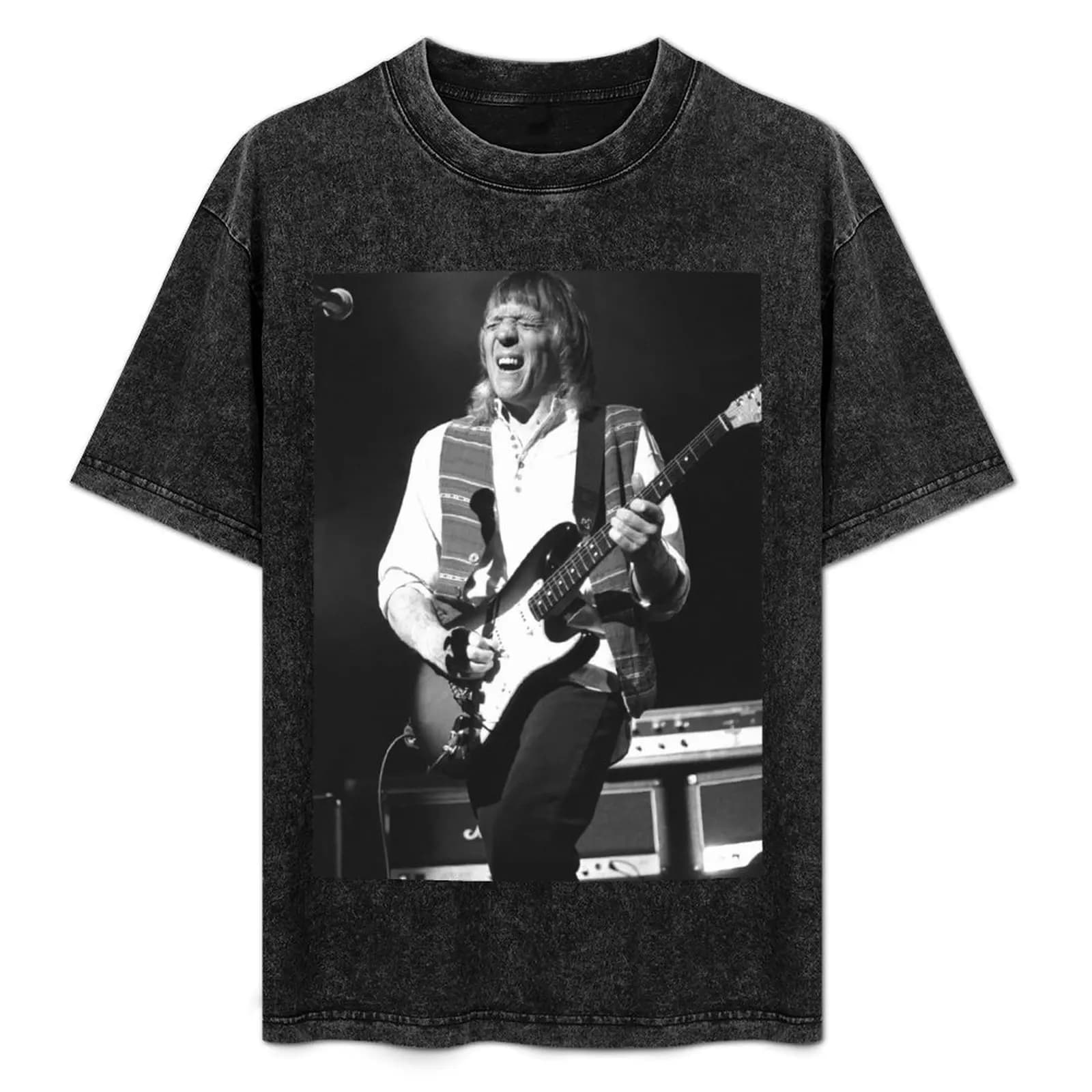 Robin Trower BW Photograph T-Shirt Casual Loose Daily Wear T-Shirt