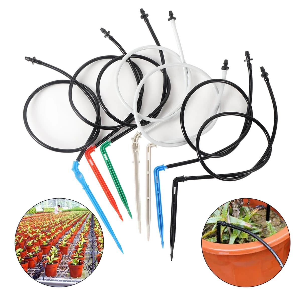 4/7mm pipe Arrow kit to a drop 7 types garden orchard plants in pot irrigation drop dropper curving automatic 10/50 set