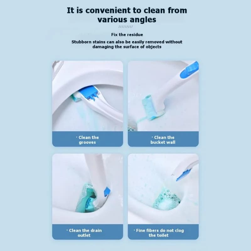 ABBY-Per una pulizia efficiente della ciotola del bagno: testine di ricambio per scopino usa e getta (confezione da 12) Testine per scopino usa e getta