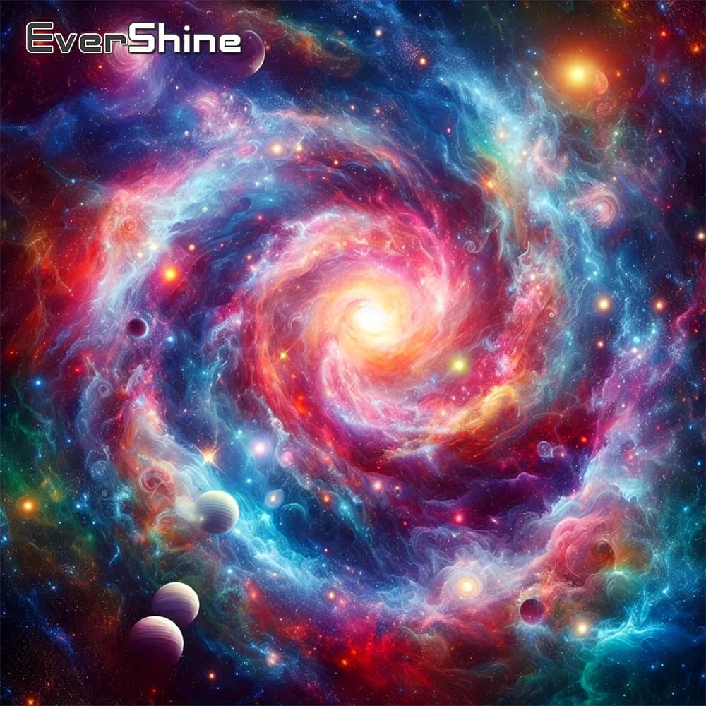 Evershine Pittura Diamante Pianeta Universo Punto Croce Modello per Adulti Principianti Diamante Mosaico Paesaggio Kit Fai da Te Regalo per Bambini