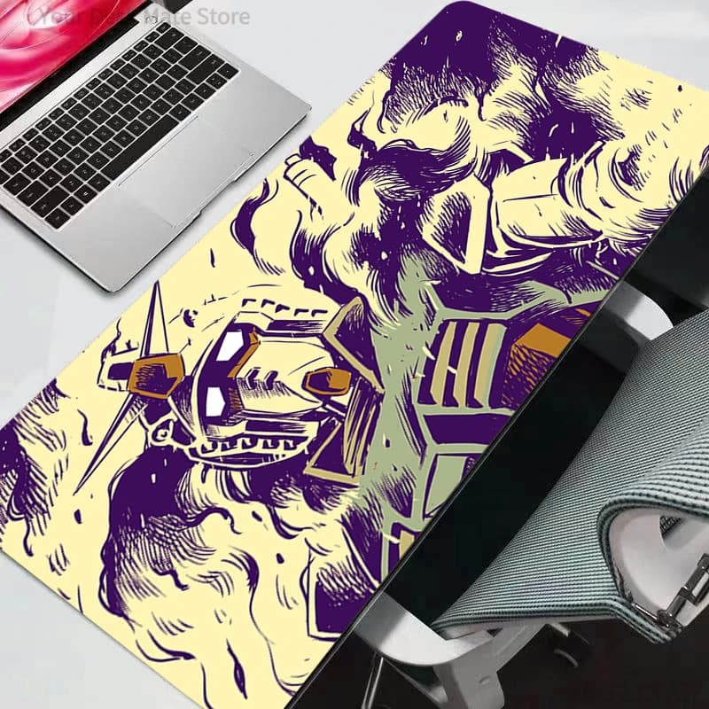 Tappetino per Mouse XXL in Gomma, Grande Mousepad PC Gamer Mobile Suit Gundam, Tappetino da Scrivania per Tastiera, Tappetino per Computer Portatile