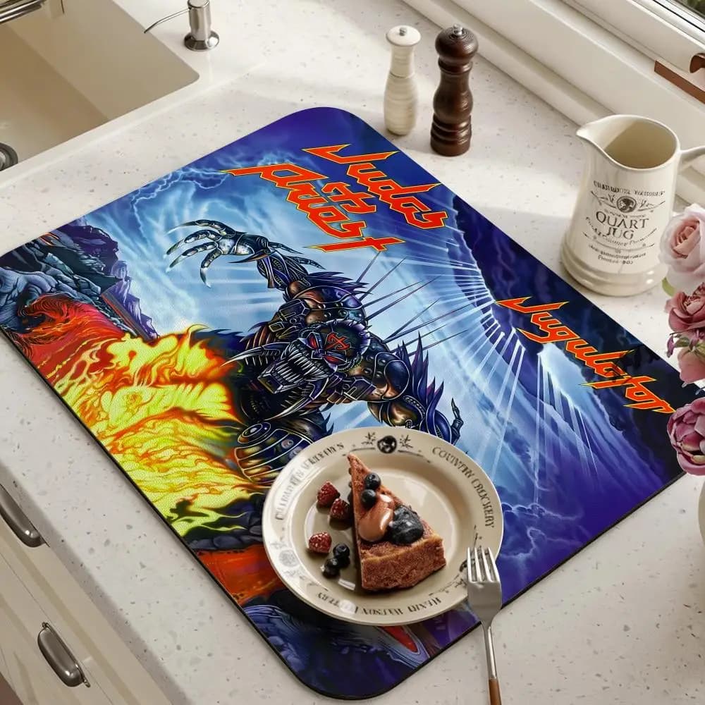 Rock Band J-Judas P-Priest Carpet in ecological, antibacterial and odor resistant, for kitchen and bathroom