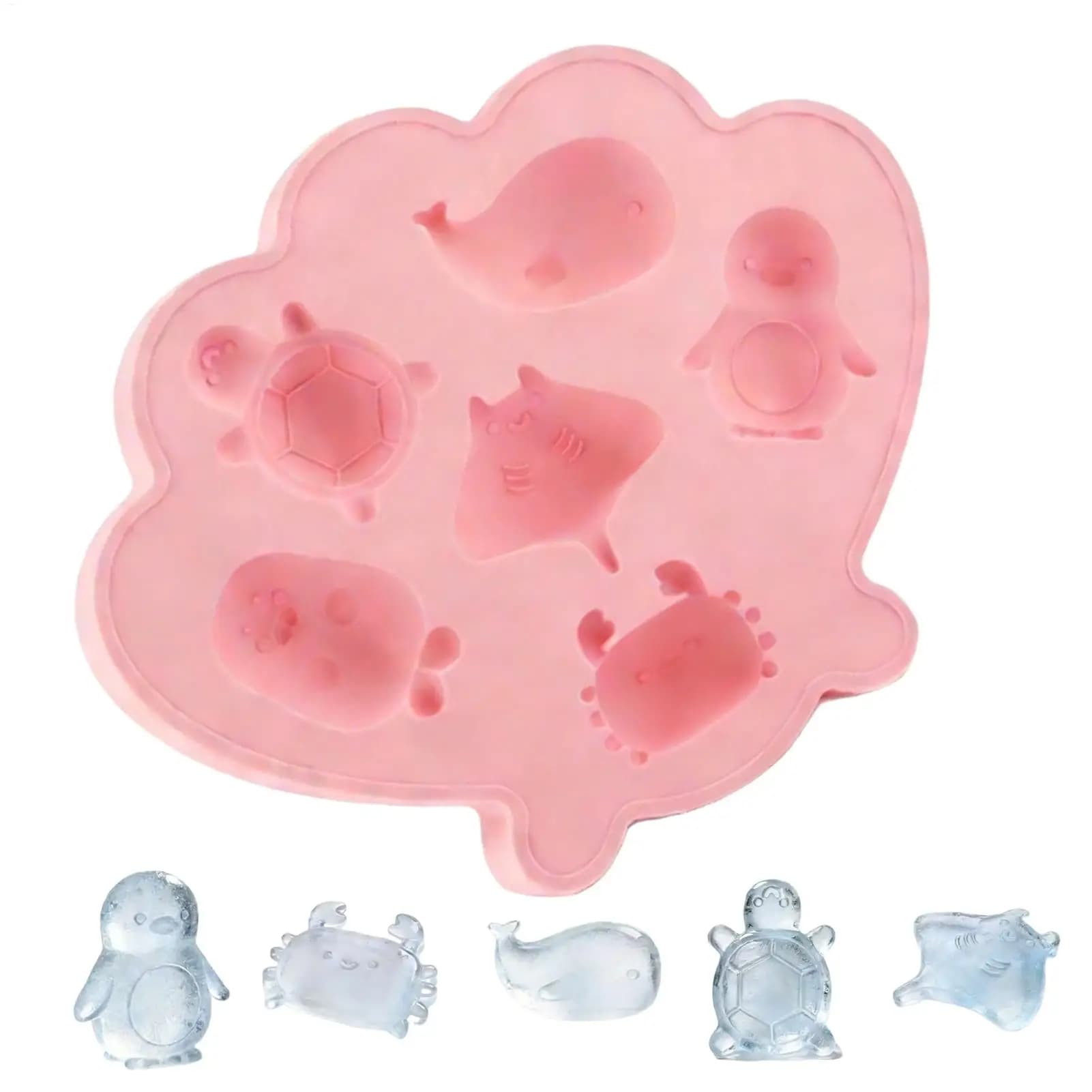 Marine Ice Tray Marine Life Chocolate Mold Reusable Ice Tray for Home Kitchen Bar Barbecue Summer Party Family Gathering Whiskey