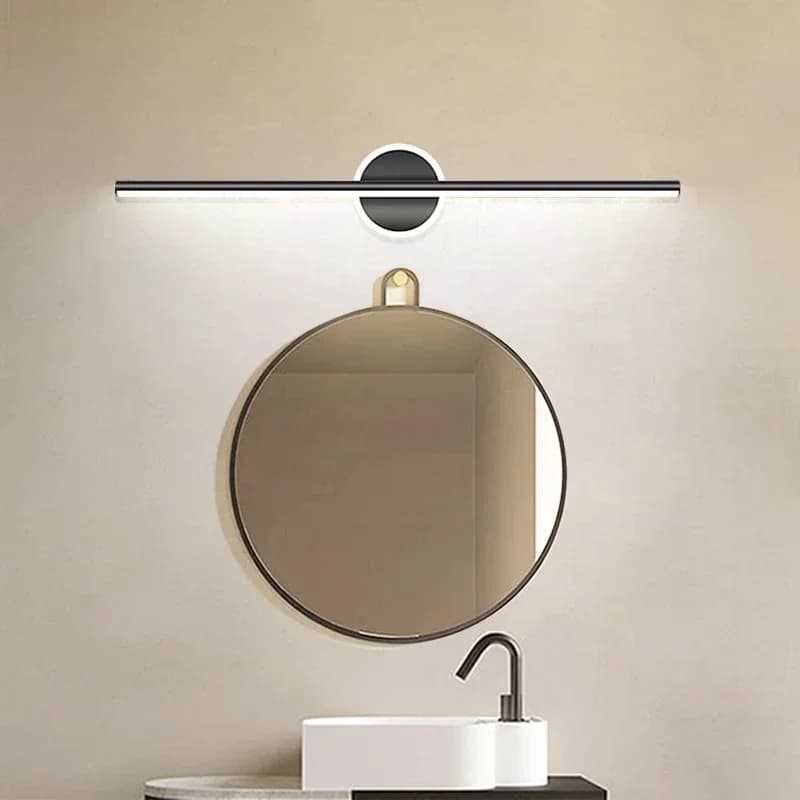 Modern LED Mirror Lamp 40/55 cm Wall Lamp Bathroom WC Black Gold Long Striped Lamp Home Decorations LED Lighting Lamps