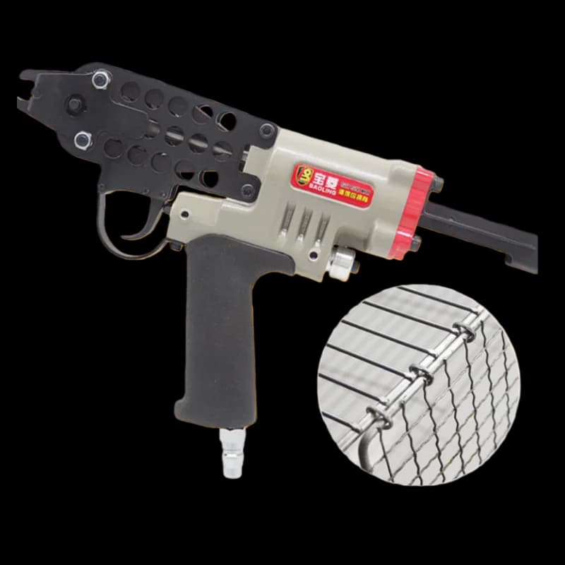 Industrial Grade Binding Chicken and Rabbit Cages Netting Air Powered Ring Pliers C-Type Pneumatic Nail Gun