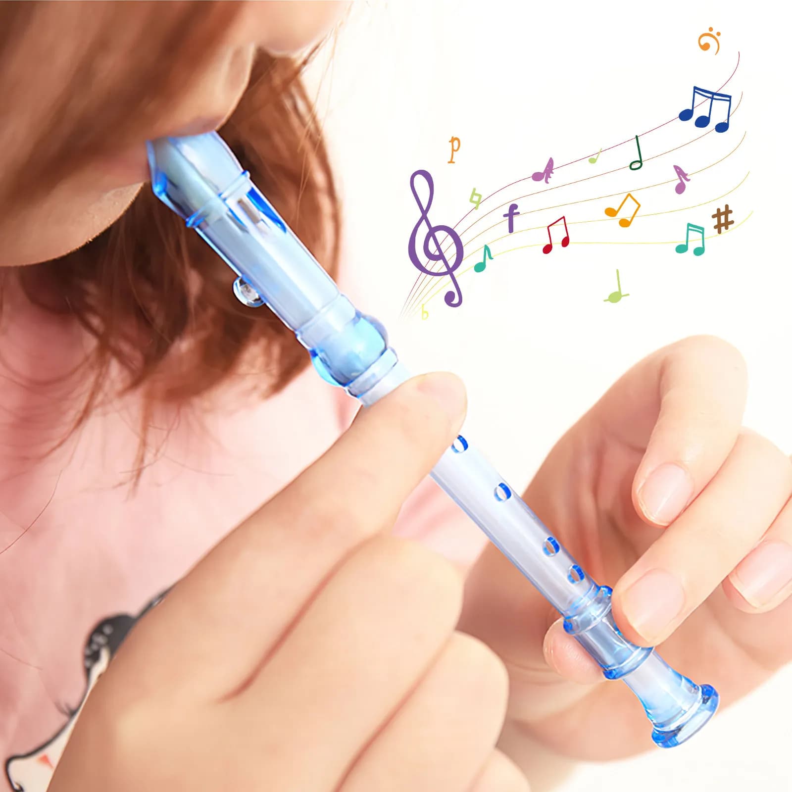 Set di 12 Flauti Soprano in Plastica Traslucida per Bambini, Strumenti Musicali Educativi per Principianti, Attrezzi per Lezioni d'Arte e Scuola
