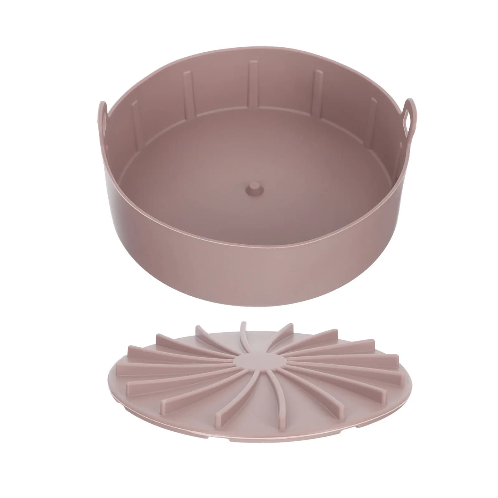Silicone Basket for Air Fryer, Reusable, Heat Resistant, Dishwasher Washable, Anti-Agent, For Chicken Ali, Potatoes, Panes and Snacks
