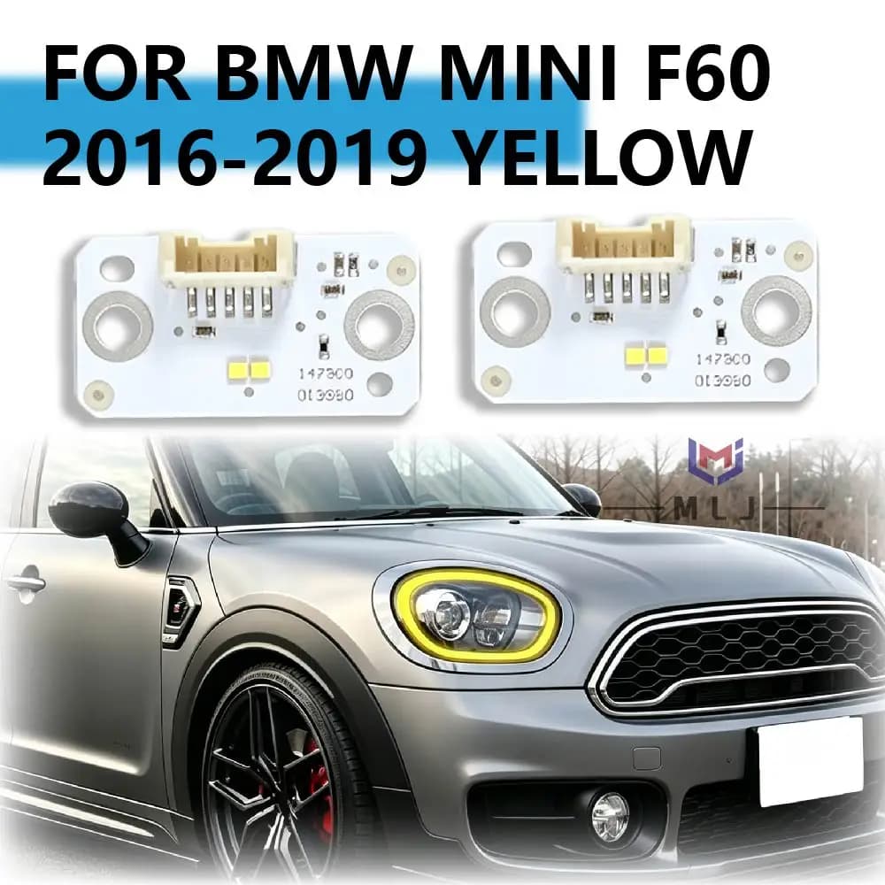 Lemon Yellow LED Angel Eyes DRL PCB Chip Board Daytime Running Light Headlight Spare Parts Fit For Mini F60 Countryman 2016-2019