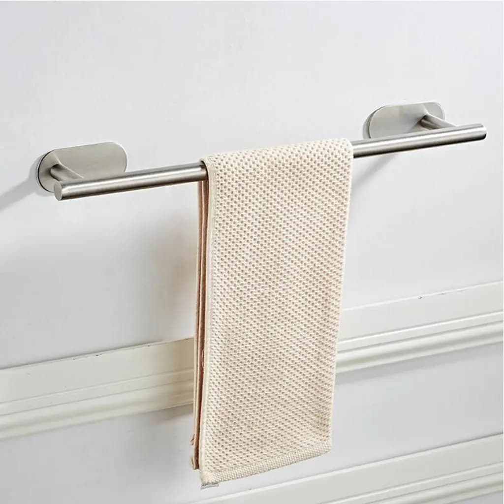 Portasciugamani da bagno Porta asciugamani da parete in acciaio inossidabile cromato 304 Barra autoadesiva per cucina e bagno