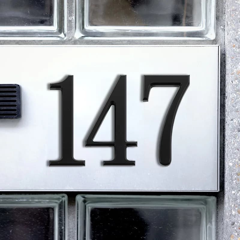 Beveled Acrylic Baked Paint Doorplate Email Number Hotel Room Number Plate Customized signboards