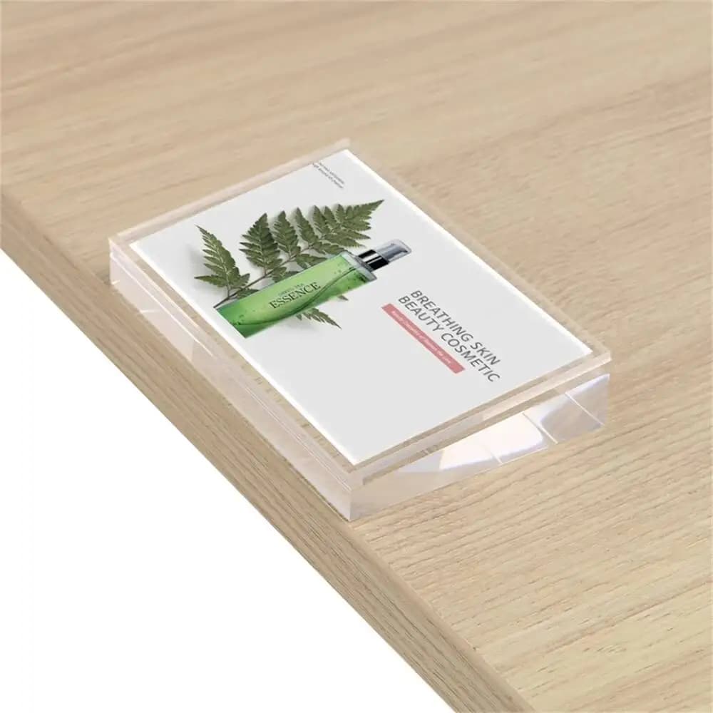 Espositore Magnetico Inclinato in Acrilico per Cartellini Prezzi, Foto, Etichette, Carte e Blocco Pagamento con Scansione