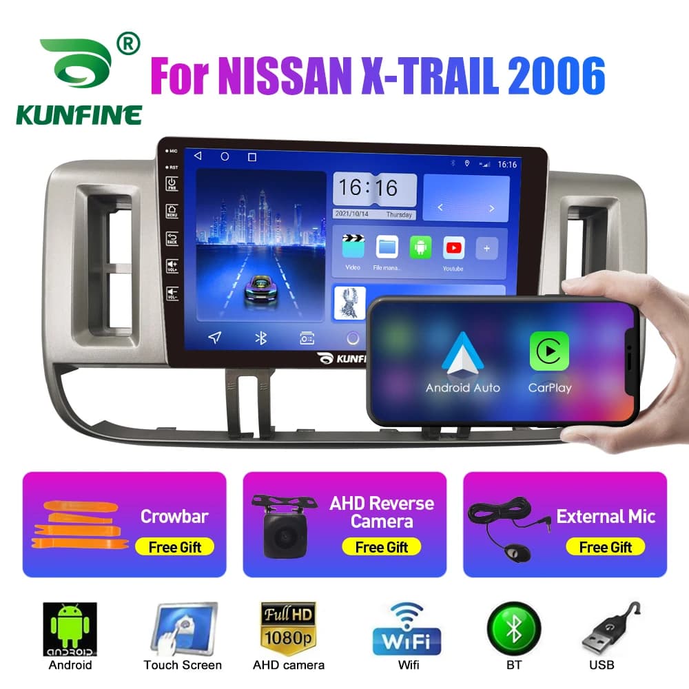 10.33 ''Radio Per NISSAN X-TRAIL 2006 2Din Android Stereo DVD GPS Lettore Video di Navigazione Multimediale Carplay Android Auto BT