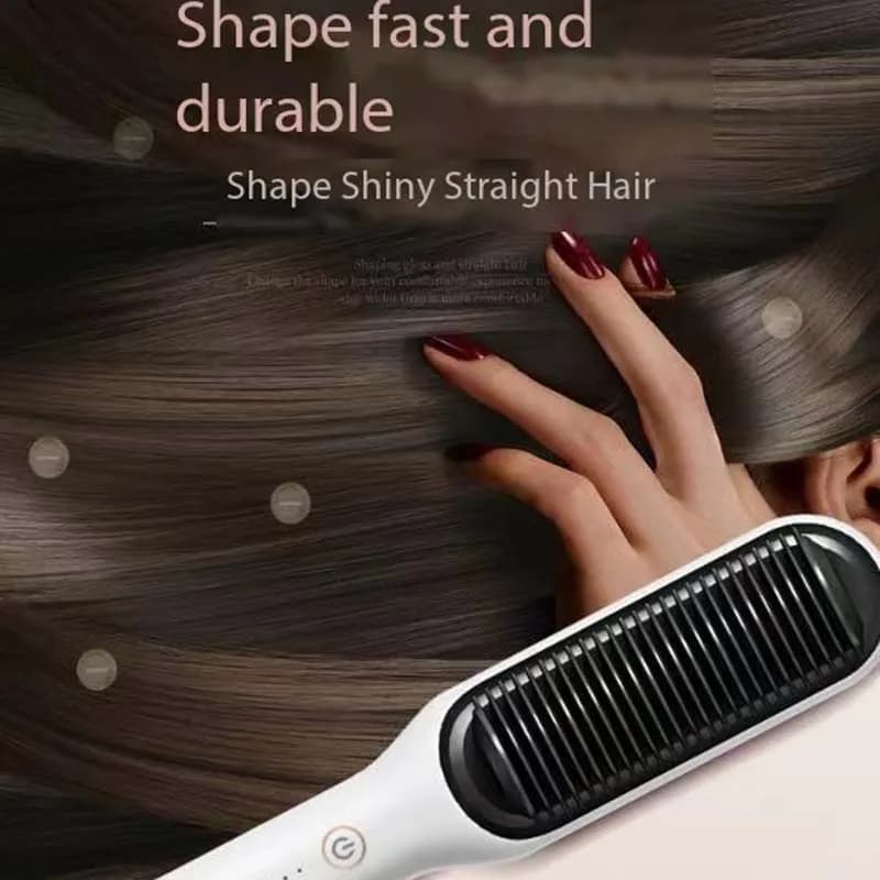 Hot Sale 2 In 1 Professional Electric ions Negative Hair Plate Hair Brush Hairstyles Hairstyles Tool for curling straight brush hair