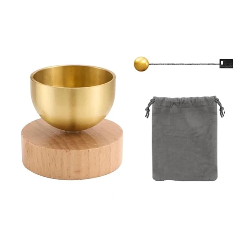 Brass Small Singing Bowl Relaxation Tool for Stress Relief and Meditation