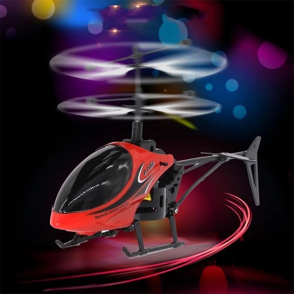 Elicottero RC in plastica 2 canali Giallo Blu Rosso Elicottero volante Giocattolo Ricaricabile USB Ricarica Aereo telecomandato Adulti