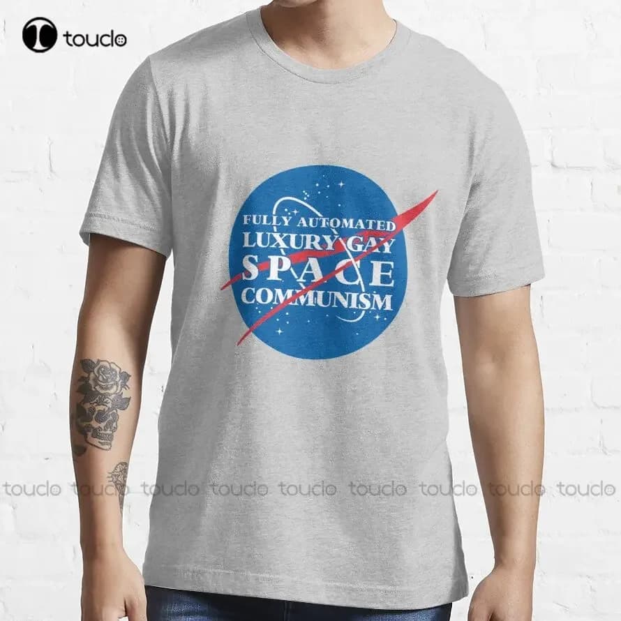 Completamente automatizzato di lusso Gay Space Communism Trend T-shirt Camicie da golf Cotone Outdoor Semplice Vintage Casual Tee Shirts Xs-5XL