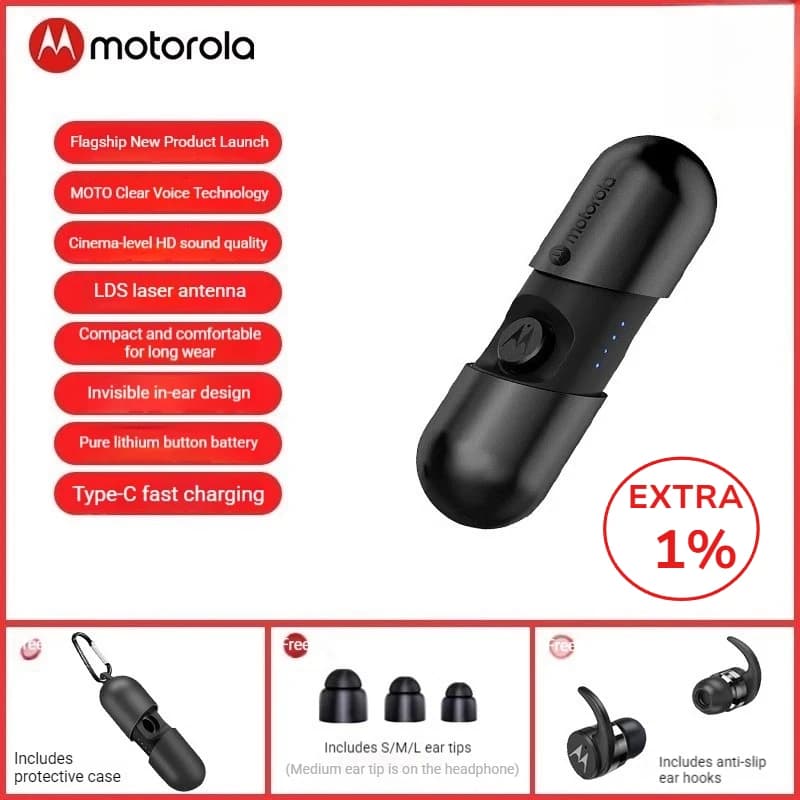 Bluetooth True Wireless Motorola Buds400 for Open Sports, Music, Smart Touch, Waterproof