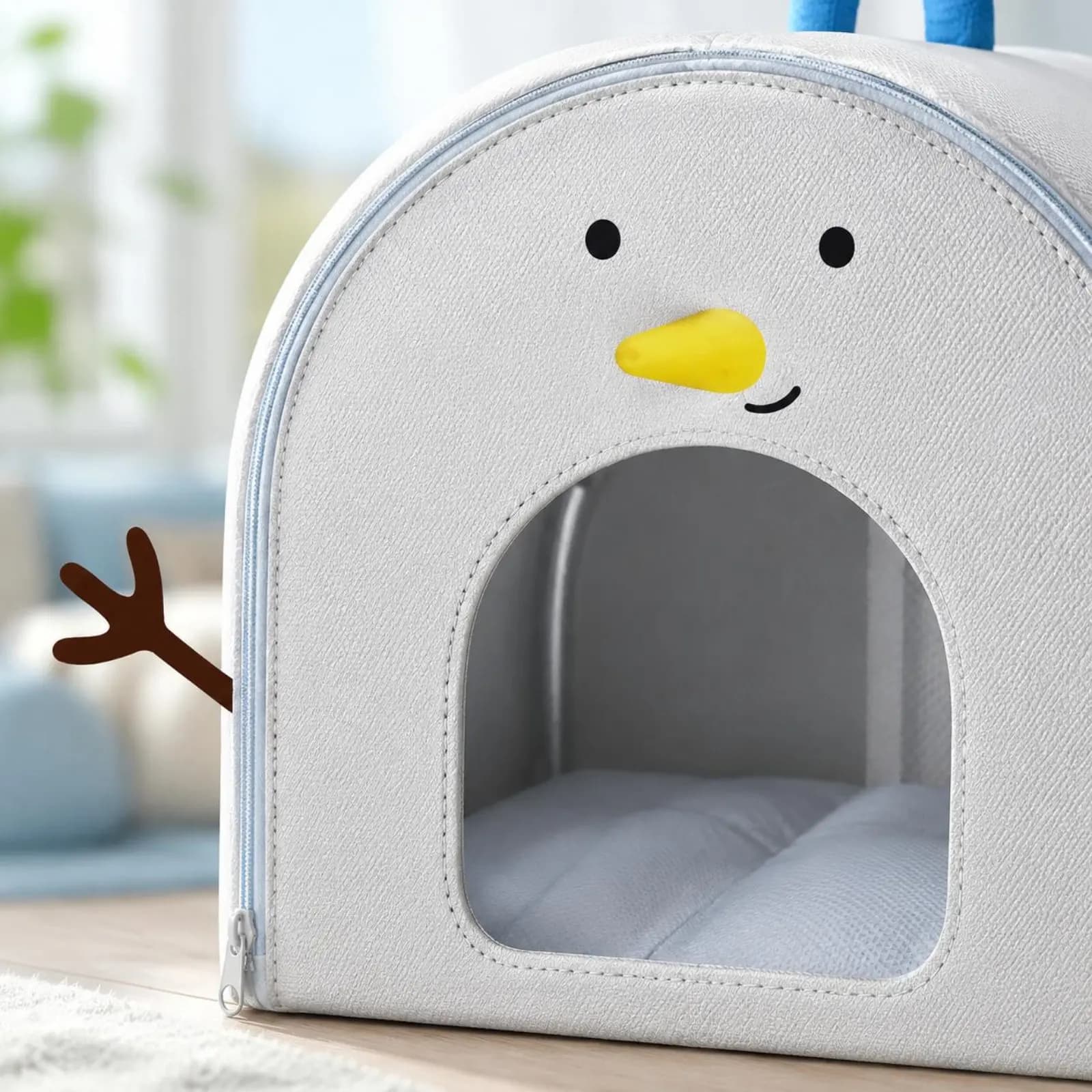 Cuccia Refrigerante Traspirante per Animali Domestici con Cuscinetto Refrigerante e Tenda Morbida Portatile per Gatti
