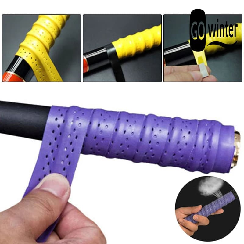 SA1pc Nastro Grip per Racchetta da Badminton Fascia Assorbente per Padel Nastro Antiscivolo per Assorbimento Urti Nastro Overgrip Sportivo per Tennis Fascia Assorbente