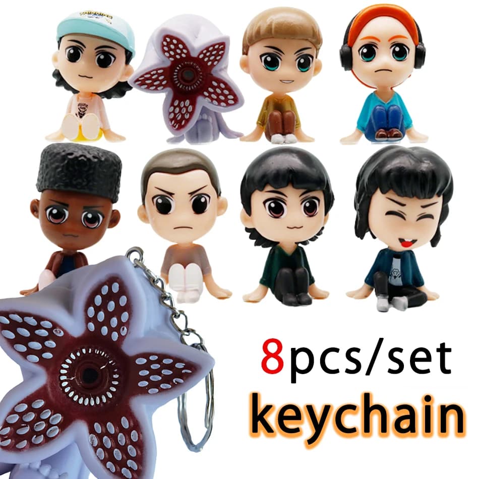 8 Pz/set Q Versione Undici Nancy Steve Figura Demogorgon D'artagnan Azione portachiavi Figura Modello di Film Giocattoli Per Bambini Regalo