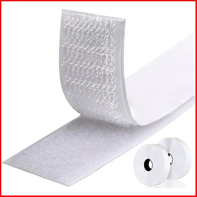 1-25 metri velcro bianchi autoadesivo nastro di fissaggio con gancio e anello casa fai da te adesivo automatico con colla forte cinghie adesive