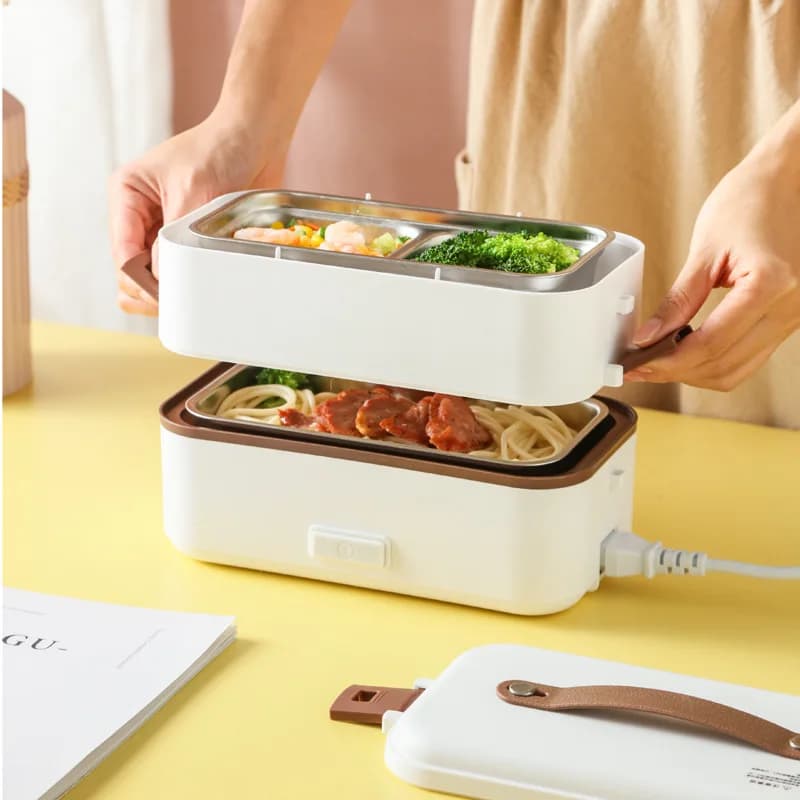 110 V/220 V Elettrico Portatile Lunch Box 304 In Acciaio Inox Ufficio Lunch Box Multi-funzione Cookable Riscaldatore di Alimenti Spegnimento Automatico