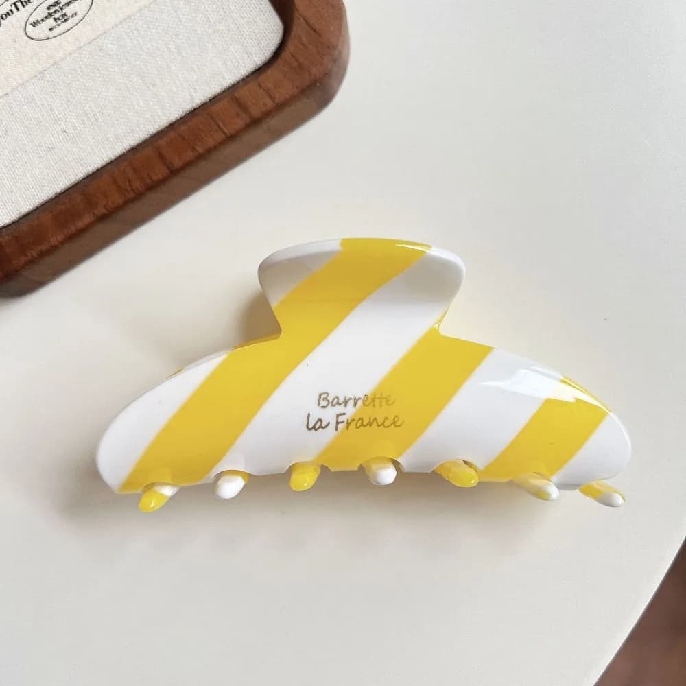 Cute Fresh Acetate Hair Claw Stripe Acetic Acid Irregular Pattern Shark Clip Geometry Hairpin Flower Hair Claw Streetwear