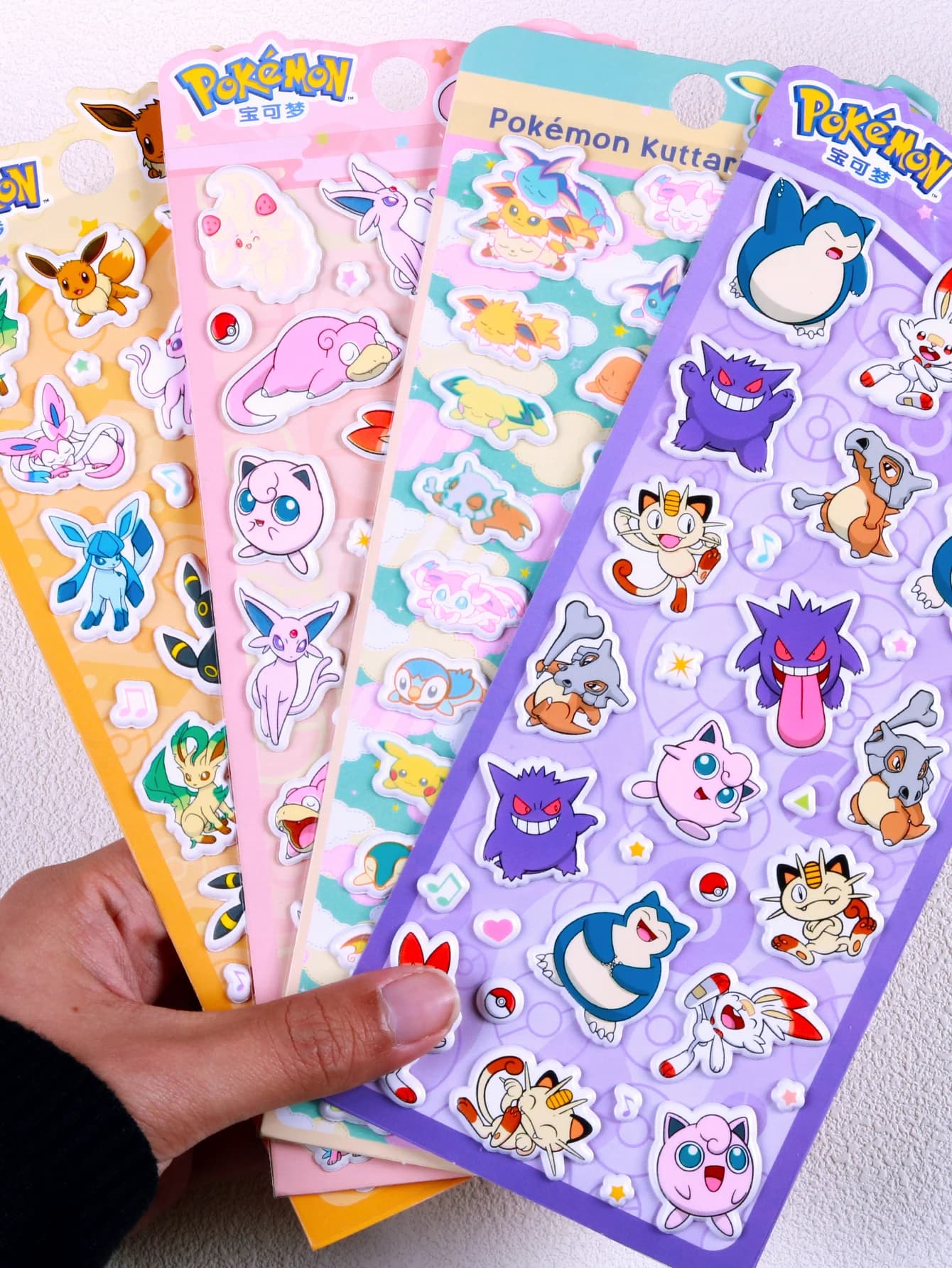 Pokémon-shaped 3D Foam Stickers, phone case decorations, notebooks, refrigerators and diary materials