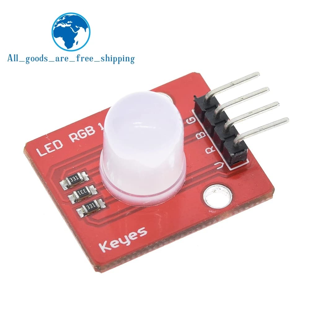 TZT 1/3PCS 10mm Full Color RGB LED Module140C5 Electronic Building Blocks for Arduinos DIY Starter Kit