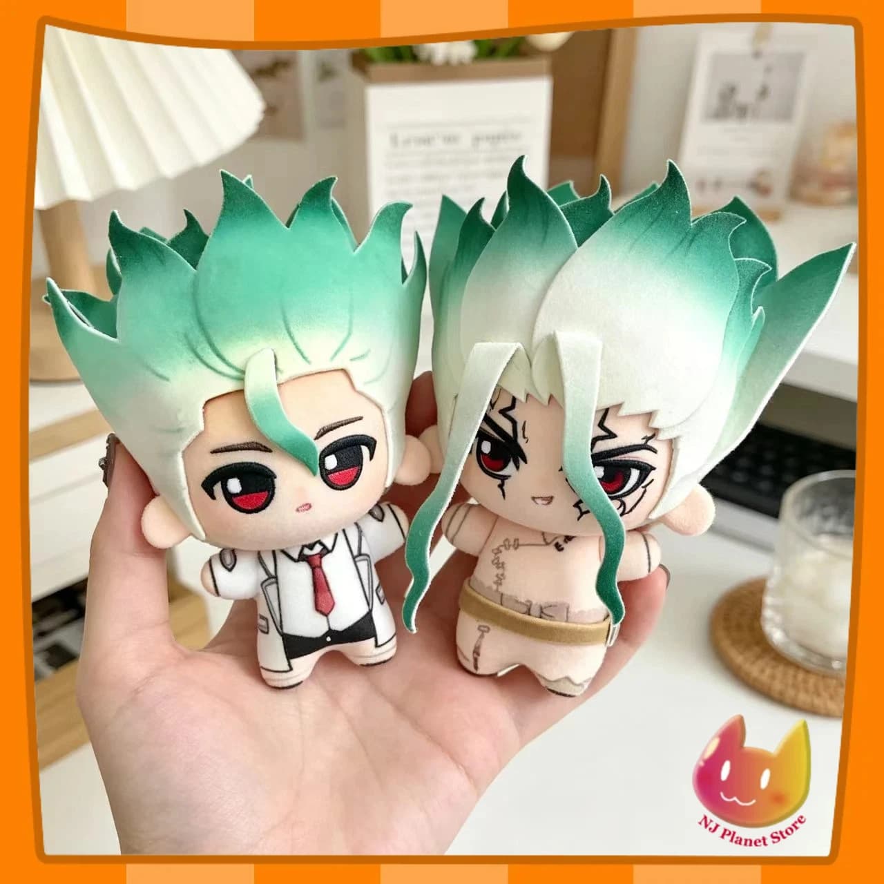 Peluche di Ishigami Senku da 10 cm, divertente ciondolo anime Dr. STONE, bambola di peluche da collezione per i fan, regalo di Natale