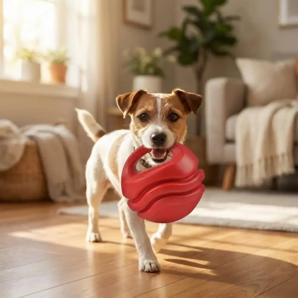 Kettlebell Shaped Cane Toy with Handle, Ball for Game, Hand Training Toy, Durable Tool for Exercise and Home Animal Game