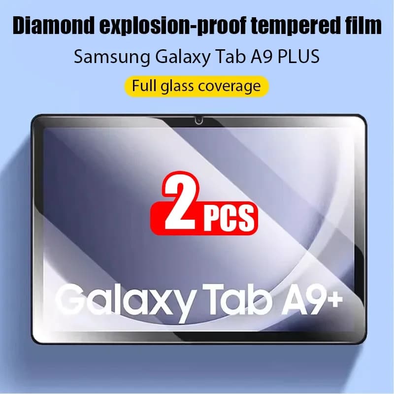 Proteggi schermo in vetro temperato da 11 pollici HD antigraffio da 2 pezzi per pellicola per accessori tablet Samsung Galaxy Tab A9 Plus