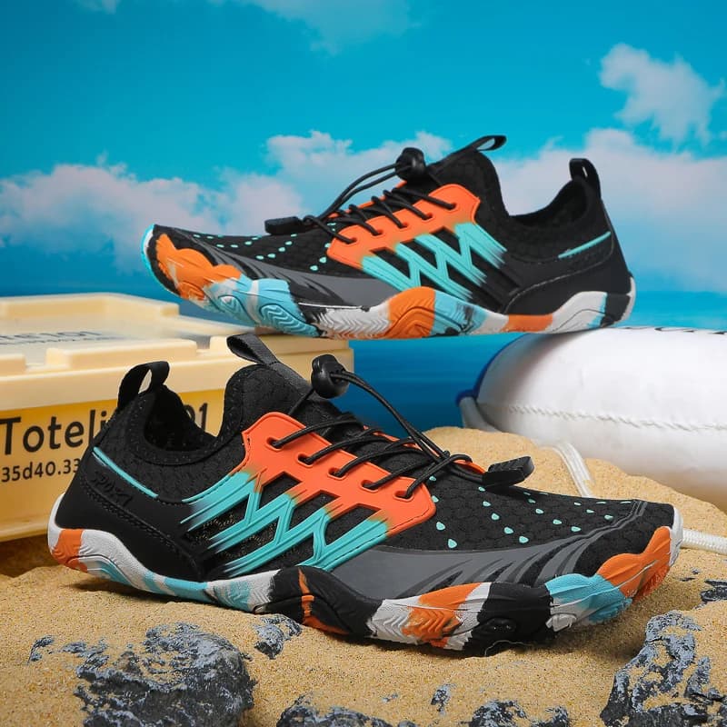 Scarpe da spiaggia per coppia Leggere antiscivolo adatte per trampoli d'acqua Snorkeling Surf Vacanze al mare Scarpe da tracciamento per flusso di viaggio