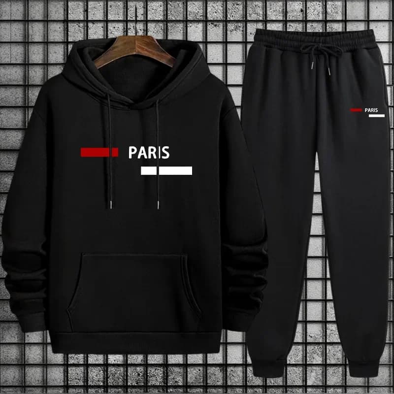 Men's Tracksuit Casual Hooded Sweatshirts Outdoors Sports Jogging Clothes Autumn Winter Simple Single Long Sleeves Hoodies Pants