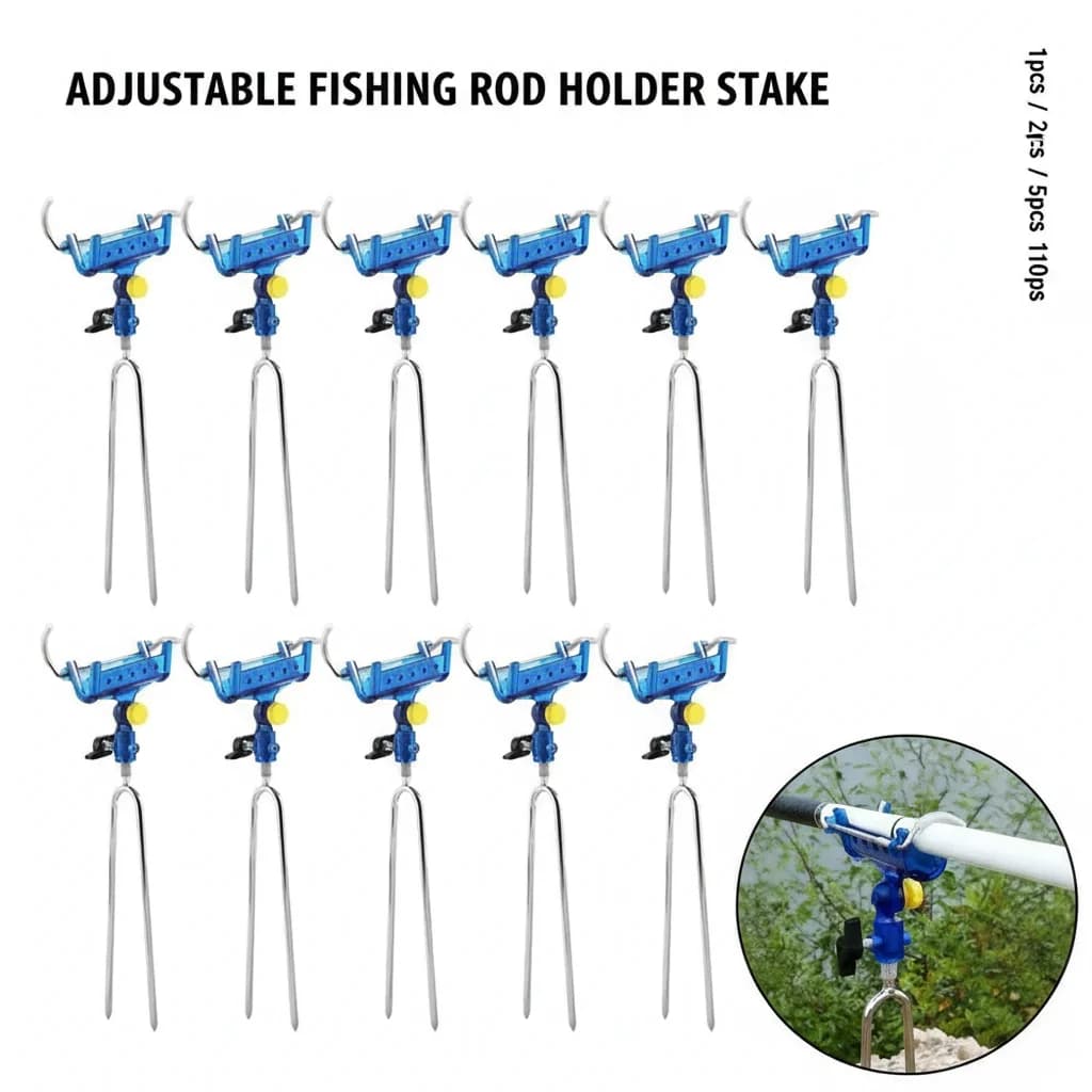 Supporto Universale per Canna da Pesca, Porta Canna Girevole, Rastrelliera per Pesca Autobloccante