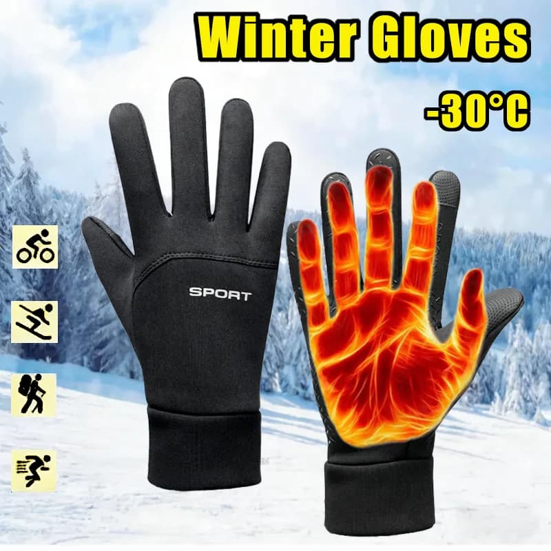2026 Touchscreen Winter Gloves Windproof Warm Unisex Outdoor Running Cycling Skiing Hiking Cold Proof Sports Gloves Men Women