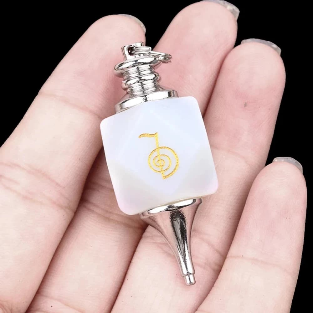 1PC 18x44mm New Fashion Pietra preziosa naturale Ametista Pendolo con nota musicale Guarigione Gioielli con ciondolo in cristallo per uomo Donna