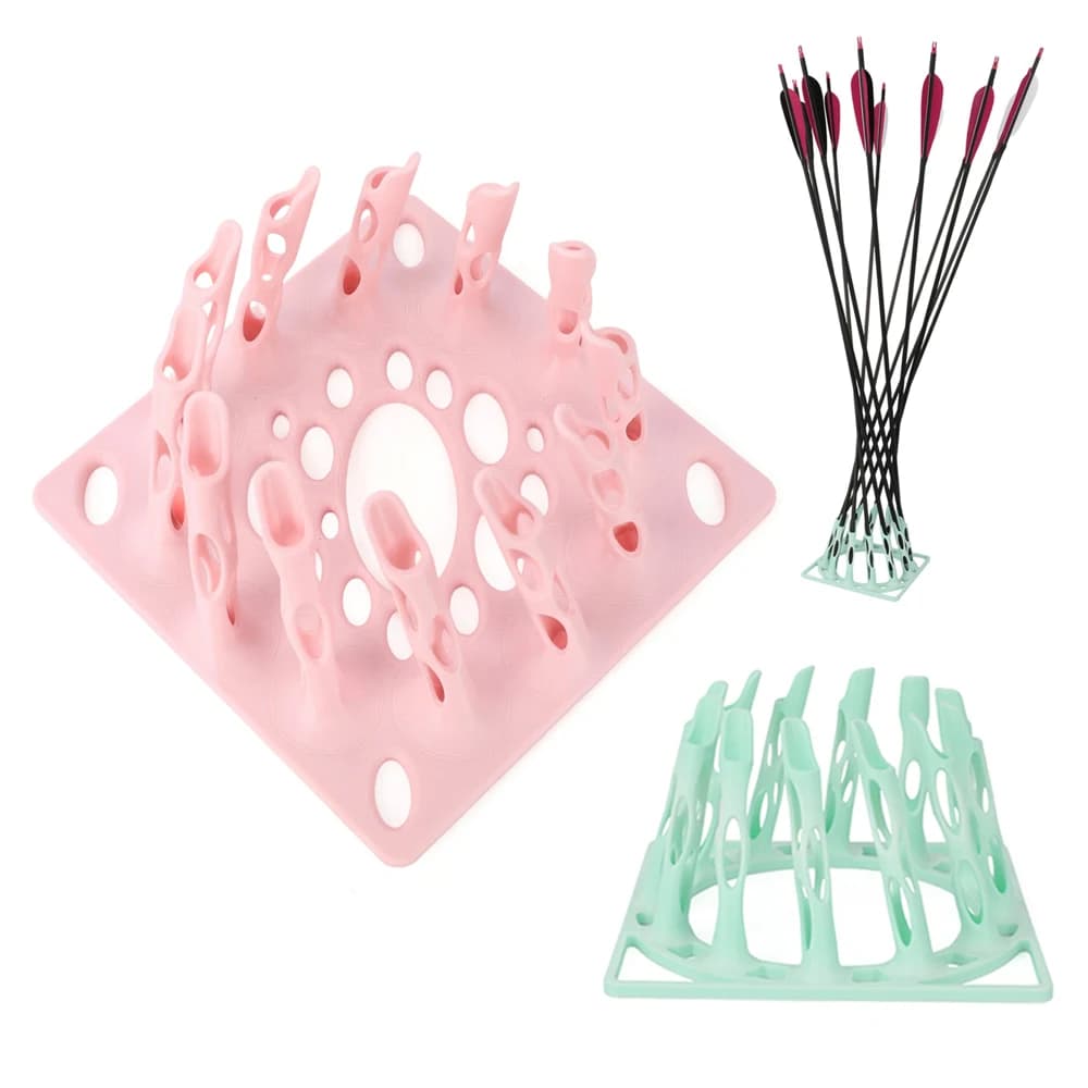 Supporto per Frecce con 12 Slot, Portafrecce Stampato in 3D in Plastica per Pratica di Tiro con Arco Ricurvo/Compound