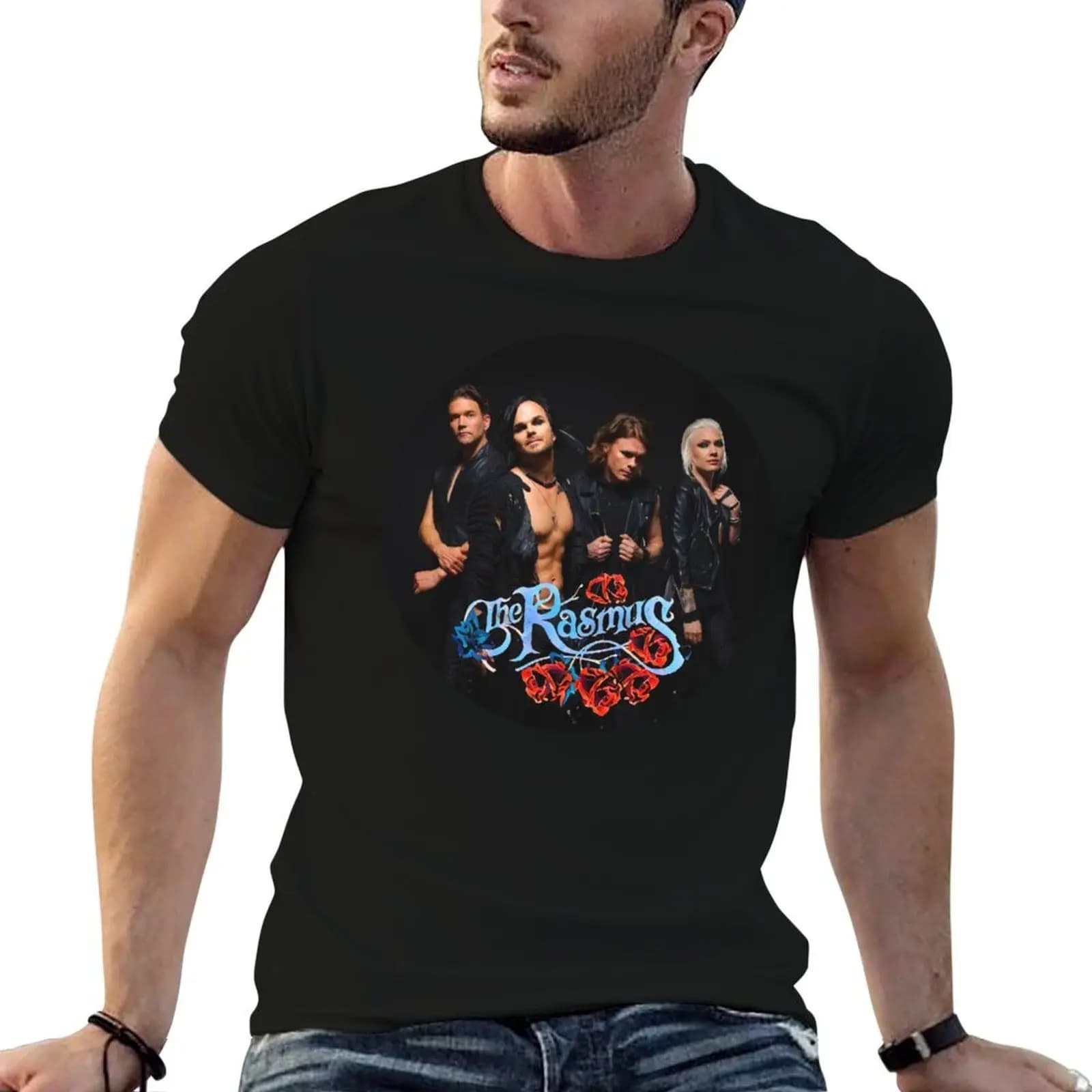 T-shirt The Rasmus con stampa, T-shirt con cappuccio The Rasmus, T-shirt da uomo in cotone, T-shirt divertente da uomo, T-shirt di lusso 100% cotone