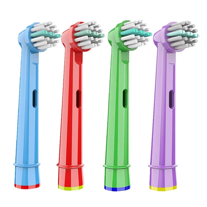 4 Pz/Children's Spacing Heads For Oral B Children Electric Toothbrush Head Setole Extra Soft Refill Brush EB-10A