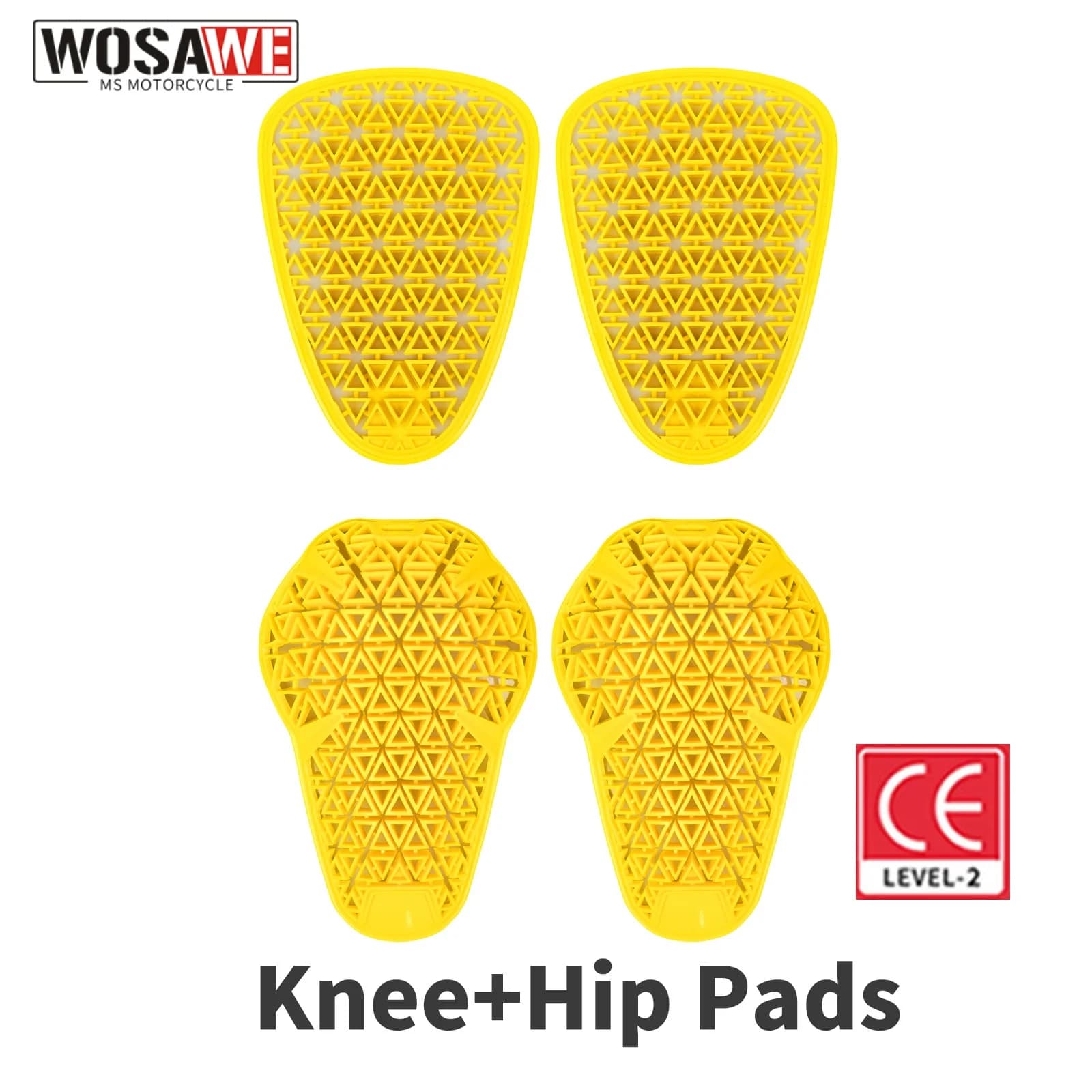 WOSAWE Motorcycle Knee Pads CE Certificated Pants Insert Protector for hip Bike Pants Internal Protection for Knee Pad