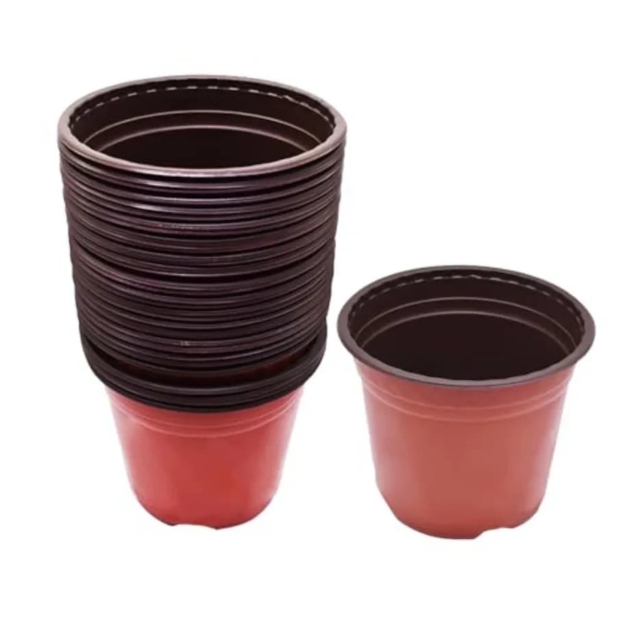 Vasi da vivaio da 8 pollici, 100 pezzi, ciotole in plastica per la germinazione di semi, piante succulente, fiori, contenitori multiuso per piante