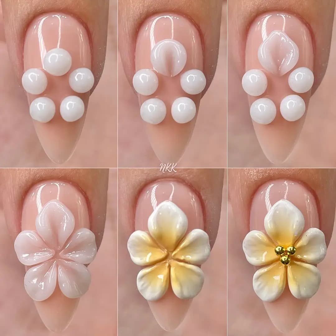 1 Jar White 3D Shaping Carving Non Stick Hand Extension Gel Nail Polish For Flower DIY Nail Art Extension Acrylic Nails Tools